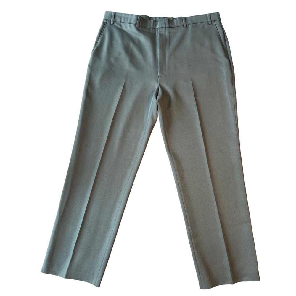 Vintage Levis Action Slacks Olive Green Dress Pants Mens 42x36 Made in USA 5385A